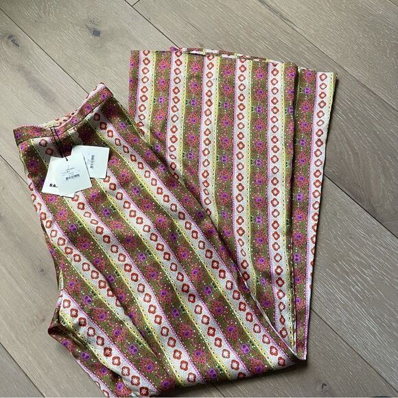 SANDRO
graphic-print stripe flared trousers - Picture 5 of 11